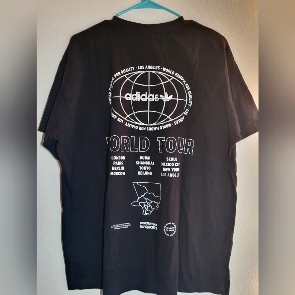 Black Adidas New York World Tour Men's Shirt
